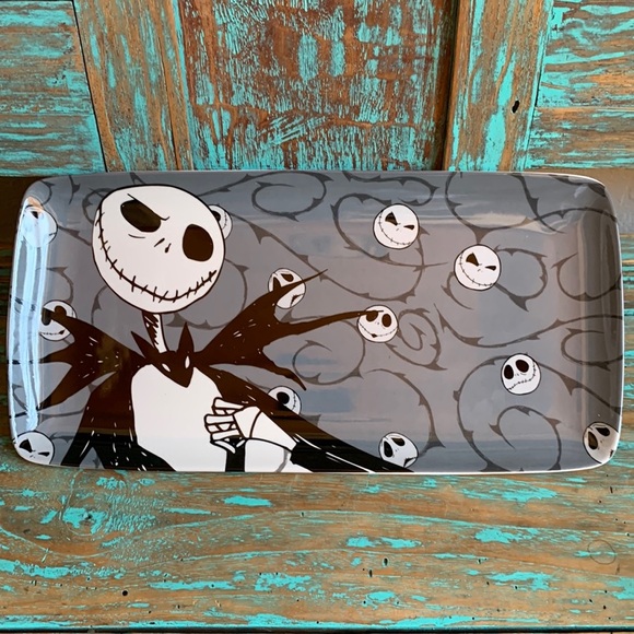 Jack Skellington The Nightmare Before Christmas Ceramic Serving Tray Dish New - Picture 1 of 7